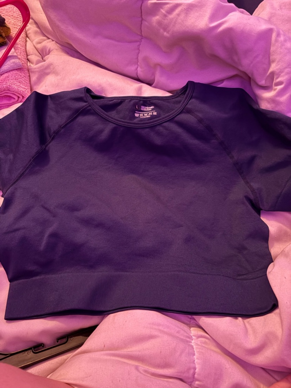 Dark Navy Athletic Cropped Top